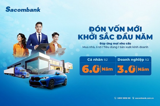 Sacombank tăng nguồn vốn và thêm gói vay phục vụ người dân đón Tết