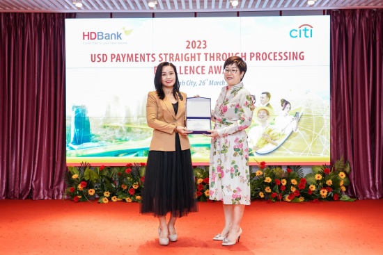 HDBank nhận giải thưởng thanh toán quốc tế xuất sắc từ Citibank