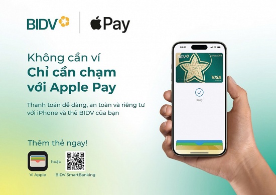 Tiện ích, bảo mật cao khi thanh toán qua Apple Pay của BIDV Visa