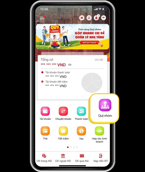 Thu chi minh bạch với tính năng Quỹ nhóm trên App HDBank