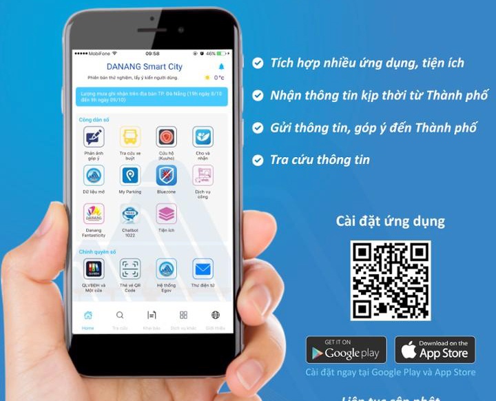 Danang Smart City thêm tính năng để hỗ trợ người dân trong bão lũ