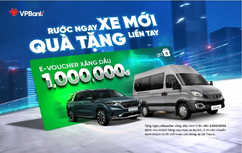 Rước ngay xe mới, tặng quà liền tay khi vay mua ô tô tại VPBank