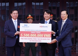 Sovico và HDBank trao tặng kinh phí xây dựng 100 căn nhà tình nghĩa cho tỉnh Điện Biên