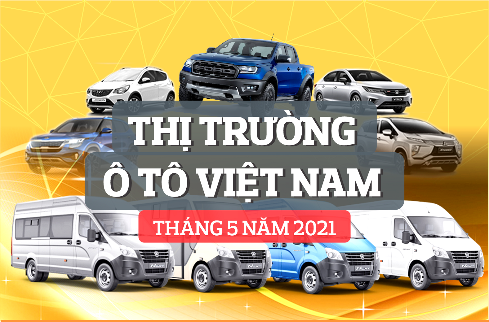 [Infographic] Thị trường ô tô tháng 5/2021