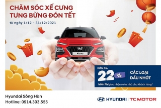 Hyundai Sông Hàn thực hiện chương trình ‘Chăm sóc xế cưng – tưng bừng đón tết’