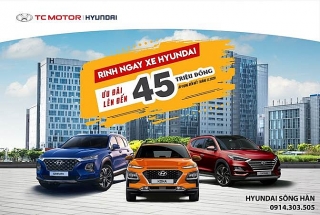 Mua xe Hyundai được ưu đãi lên đến 45 triệu đồng